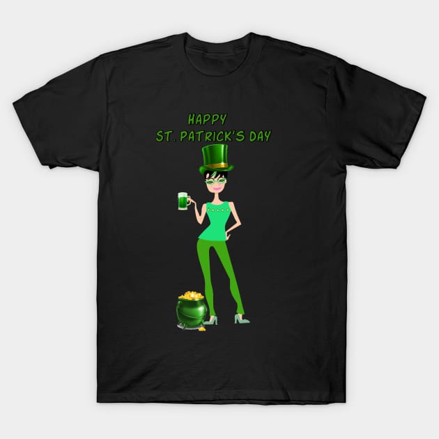 Happy St. Patrick's Day T-Shirt by Lynndarakos